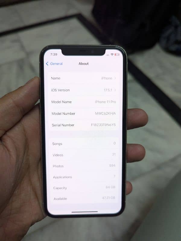 Iphone 11 pro 64GB PTA Approved 1