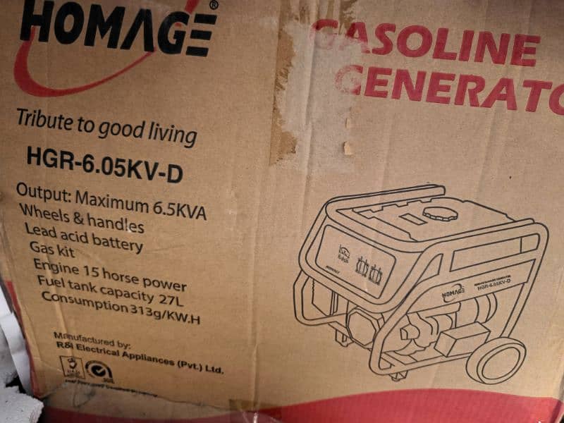 homage generator 6.5 KVA 5