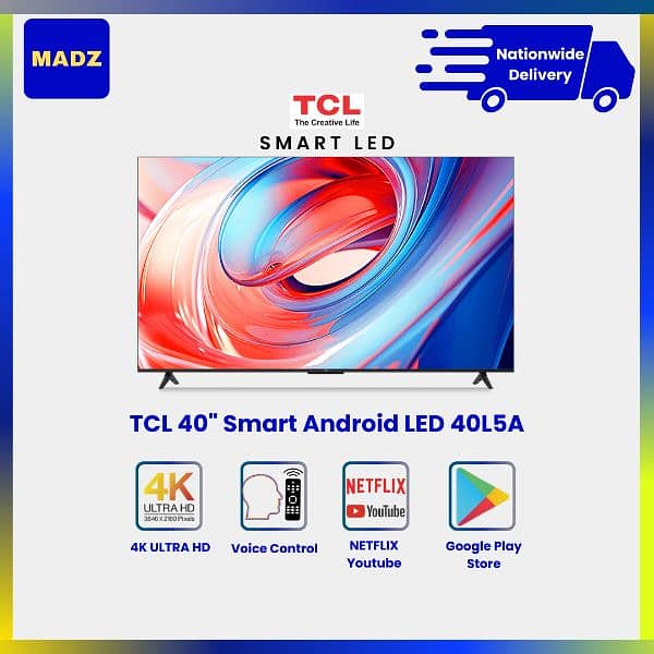 TCL 40″ Inch 40L5A Smart Android LED-NETFLIX 0