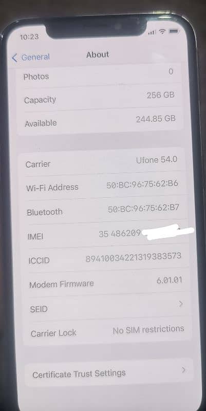 Iphone x pta approved 256gb 1