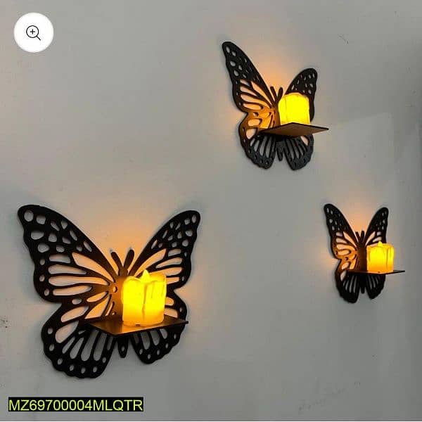 MDF Wall decoration butterfly pack of 3 1
