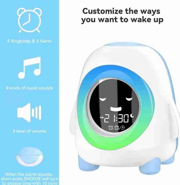 USB Kids Alarm Clock Digital 6