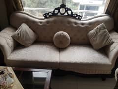 Sofa set / Leather fabric mix / 7 Seater Sofa / Molty foam sofa