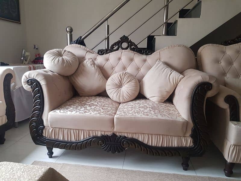 Sofa set / Leather fabric mix / 7 Seater Sofa / Molty foam sofa 1