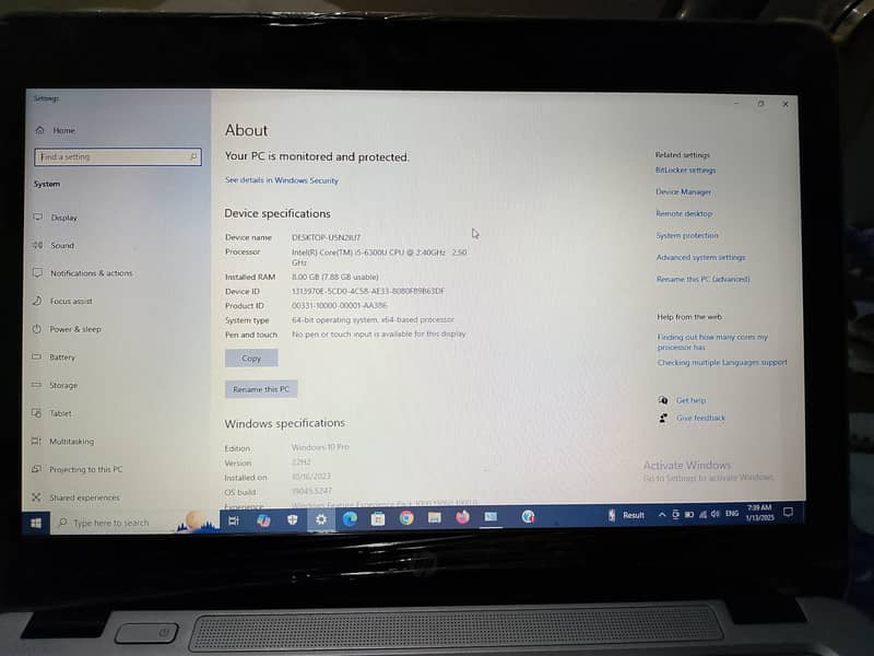 HP EliteBook 840 G3 Core i5 vpro 8GB, 256GB SSD, 14'' HD LED 6