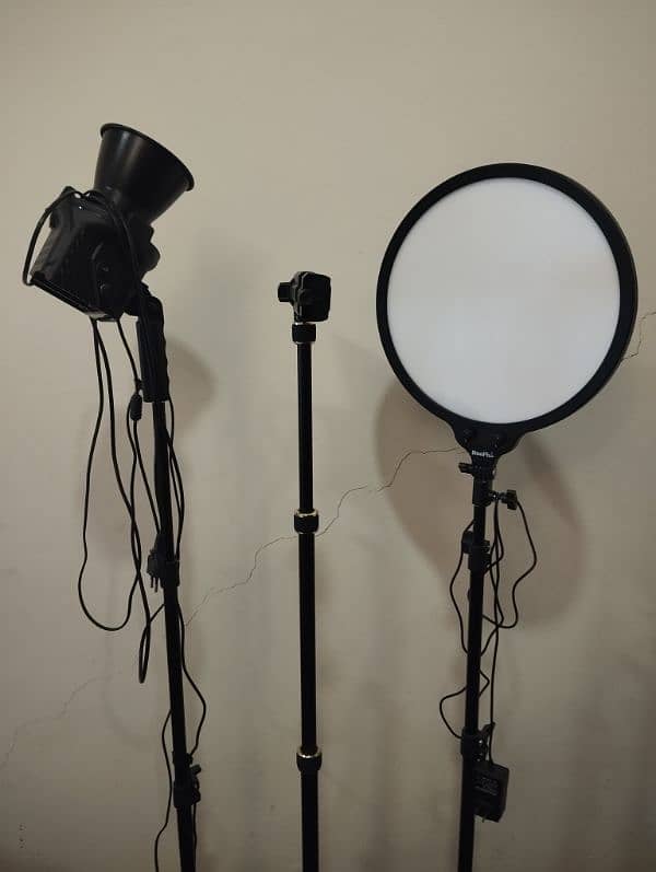 Podcast equipment mic lights tripods etc available on rent 1