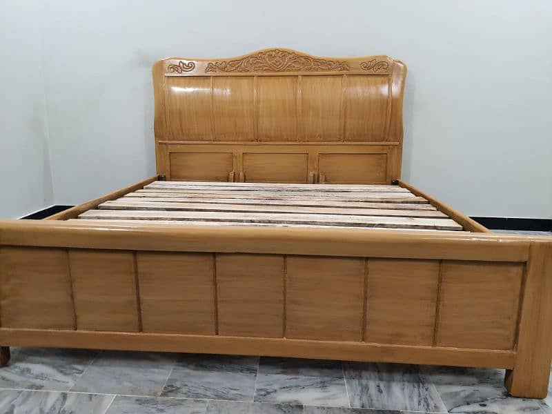 Solid wood King size bed Only bed New ha use ni hua (just call me) 2