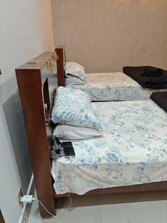 2 single beds with mattress very less used for sale