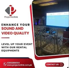 Smd screens | Projector | Sound System on rent discount in karachi