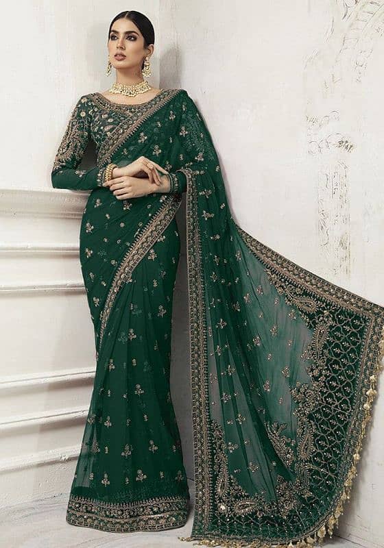 stitched embroidery saree/stitched velvet dress /stitched 3pc dresses 0