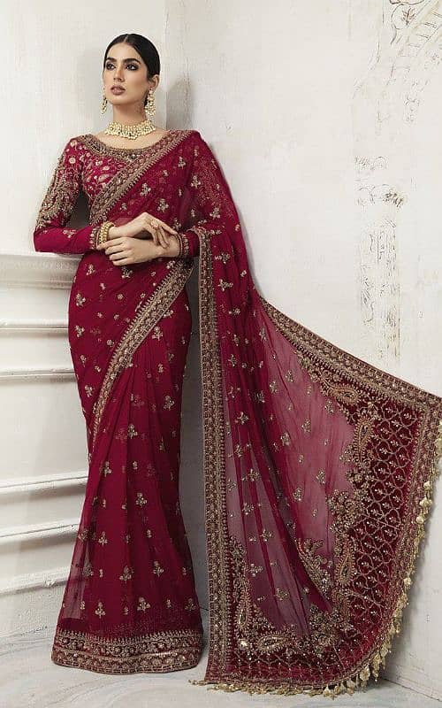 stitched embroidery saree/stitched velvet dress /stitched 3pc dresses 2