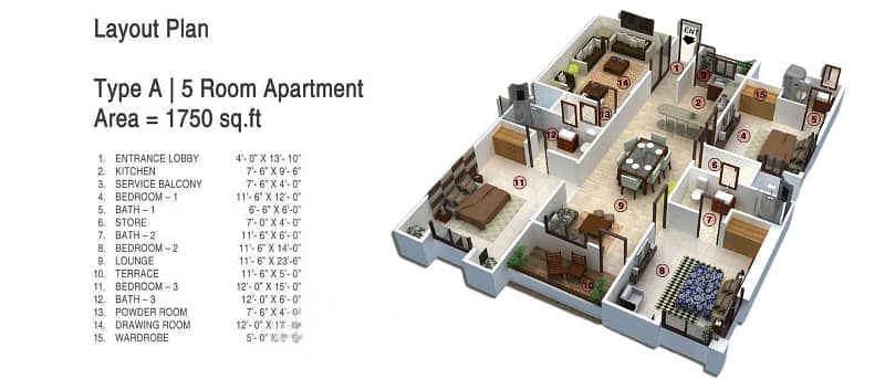 1750 Sq. Ft. Flat For Sale Installment Available/ 3 Bed Dd / / West Open / Park Face / Corner / 100ft Road 6