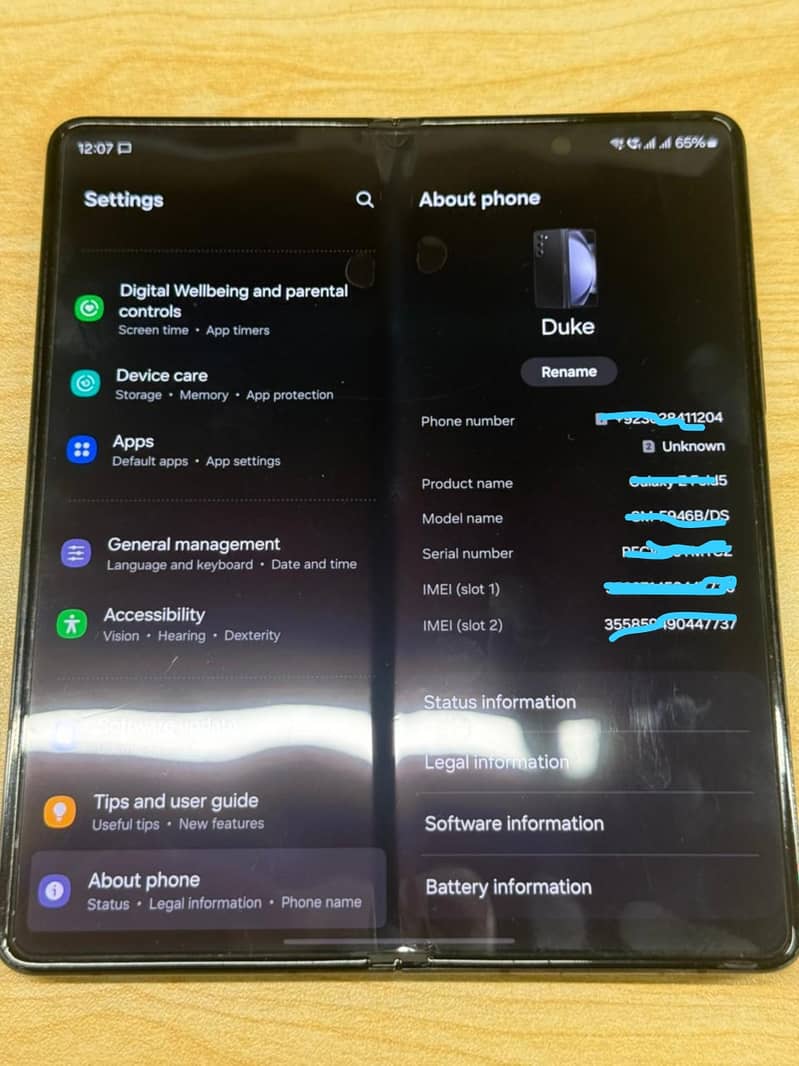 Samsung Galaxy Fold 5 pta approved 2