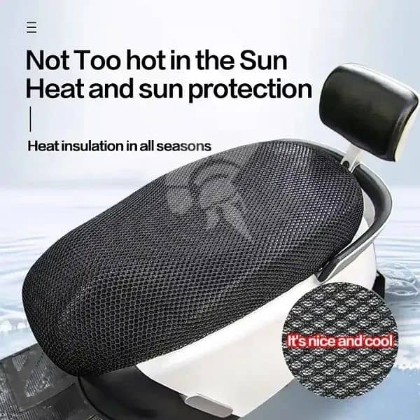 10mm Motorcycle Seat Cooling Mesh Cover - Heat Protection 1