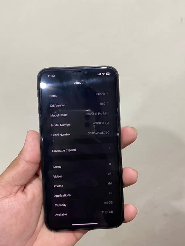 I phone 11 pro Max official PTA Approved 8