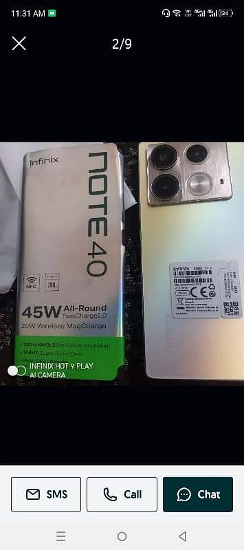 infinix note 40 8+8 256gb full box full warrenty 0