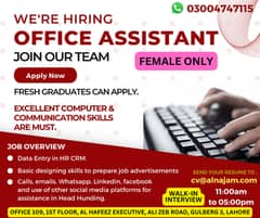 Female Office Assistant Required