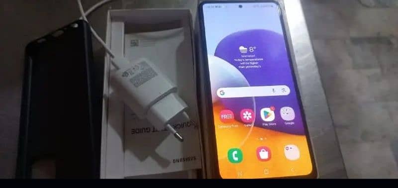 Samsung A72 5G 128/8 with Box charger for sale 1