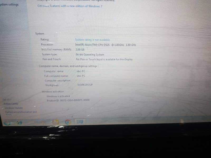 Asus Mini Laptop 10/10 Fresh Import 2/250GB In Cheap Pric Delivery Avl 2