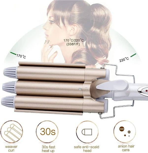 DEE BANNA 3 RIPPLE HAIR CURLER 2