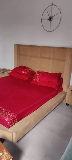 double bed/ king size bed/ bed with side tables