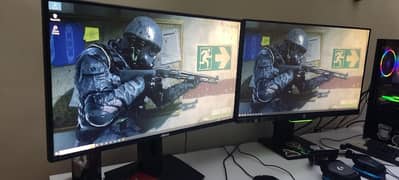 GAMING LCDS Asus 165hz , Hp 27x both 27 inches.