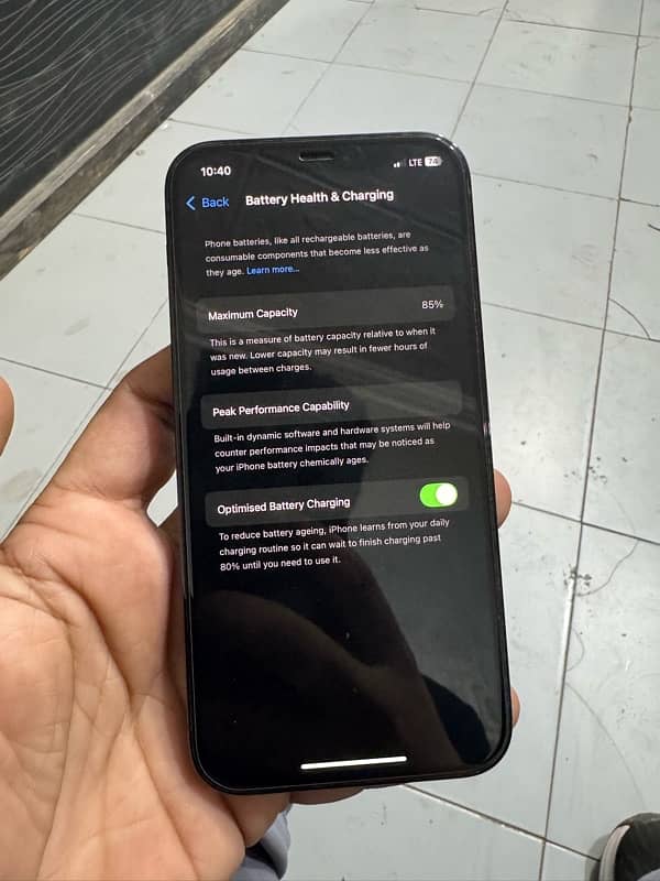 Iphone 12 Pro—256 GB—Physical + E. sim PTA—85. Battery— 7