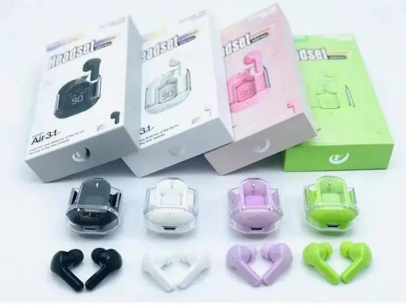 Air 31 transparent wireless earbud with pouch 2