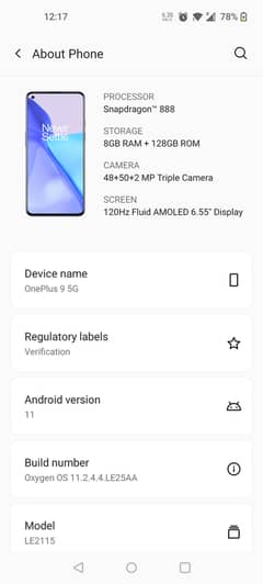 Oneplus 9 5G (8-128)