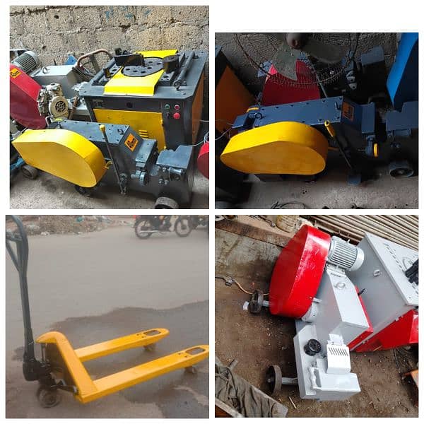 Steel bar cutter and bending machine. Pallet Trolley. Pallet Truck 0