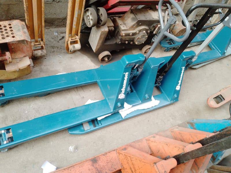 Steel bar cutter and bending machine. Pallet Trolley. Pallet Truck 10