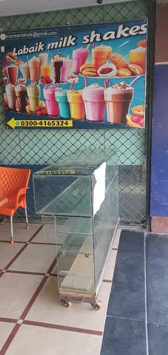 counter for sale  ( glass & iron stand ) every type business