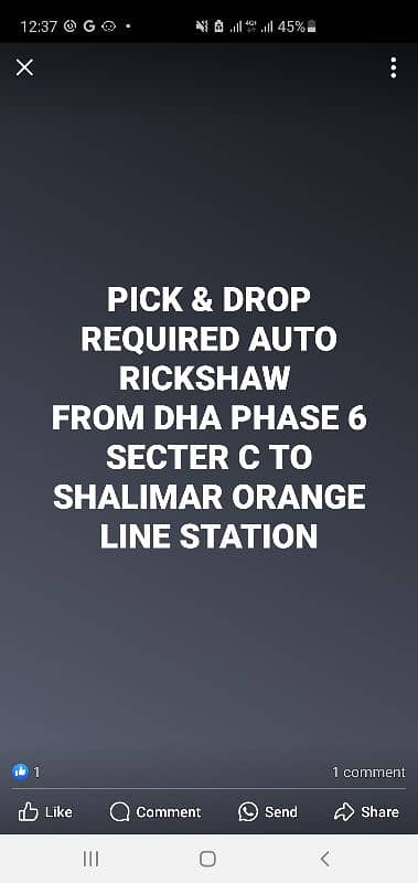 PICK & DROP REQUIRED AUTO RICKSHAW 0