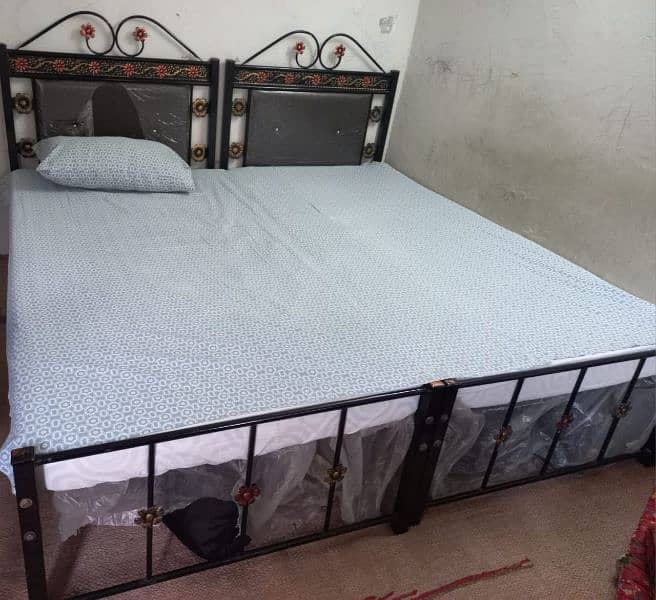 2 Iron Single Beds for Sale - Durable and Affordable. 0