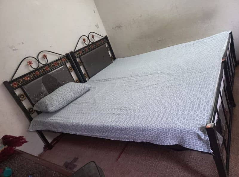 2 Iron Single Beds for Sale - Durable and Affordable. 2