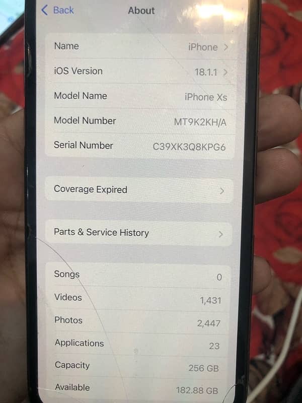 i phone xs 256gb PTA approve official dual sim bh100 face iD ok 3