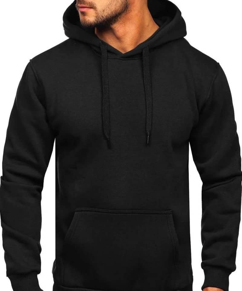 Plain Black hoodie 0