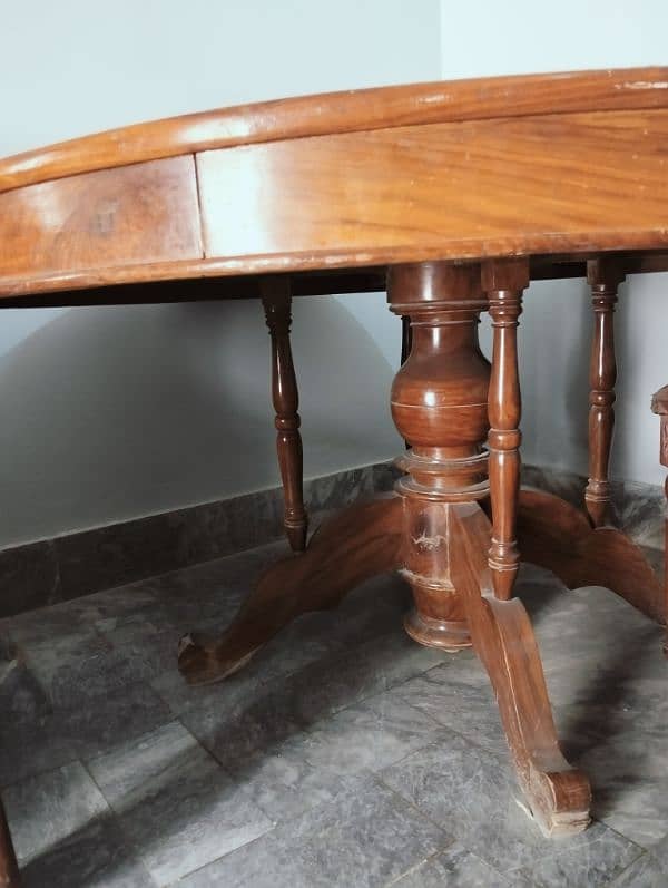 pure wooden dining table only heavy weight 1