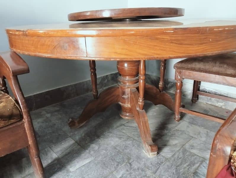 pure wooden dining table only heavy weight 2