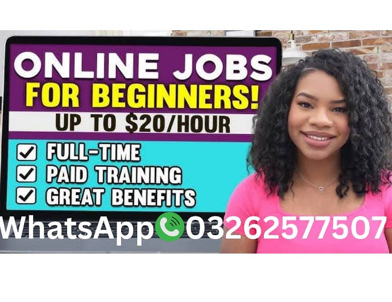 Work from home/Earning in $Hourly/Part time work /Whatsapp 03262577507 0