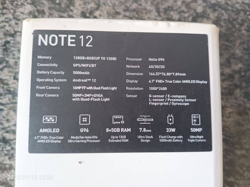 NOTE 12 G96 1