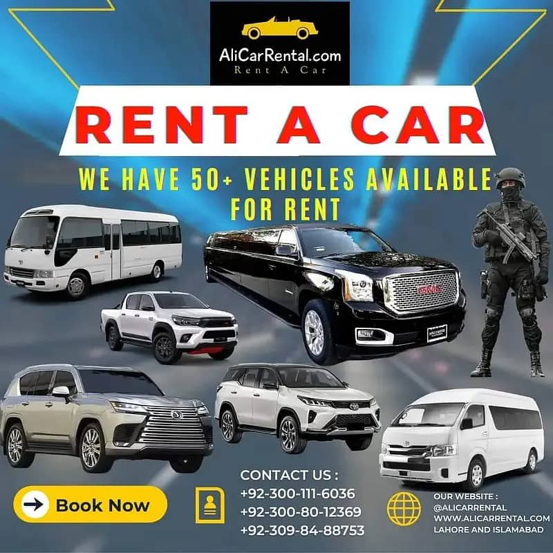 Rent A Car Lahore  PRADO,TOYOTA REVO, FORTUNER, Limo ,CAR RENTAL IN L 0