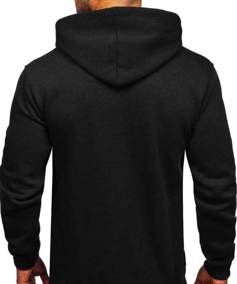 Plain Black hoodie 1