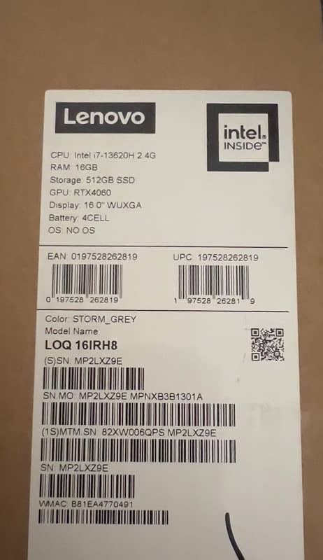 For sale: LOQ 16IRH8 Gaming Laptop - in pristine condition! 0