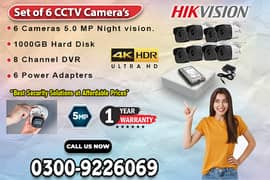 6 CCTV Cameras Set In DHA (HIK Vision)