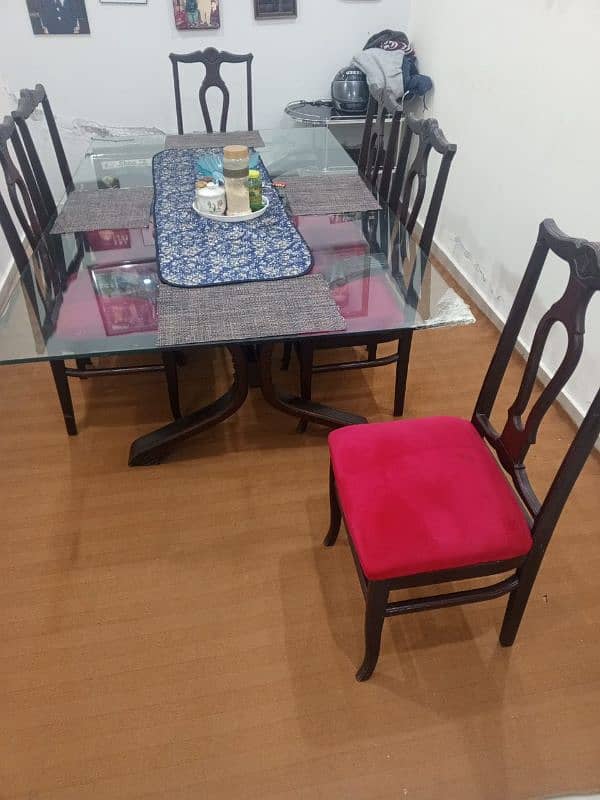 6 chairs with dining table 2