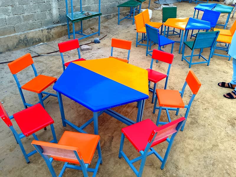 School furniture / school chairs / school bench / desk / table / slide 4