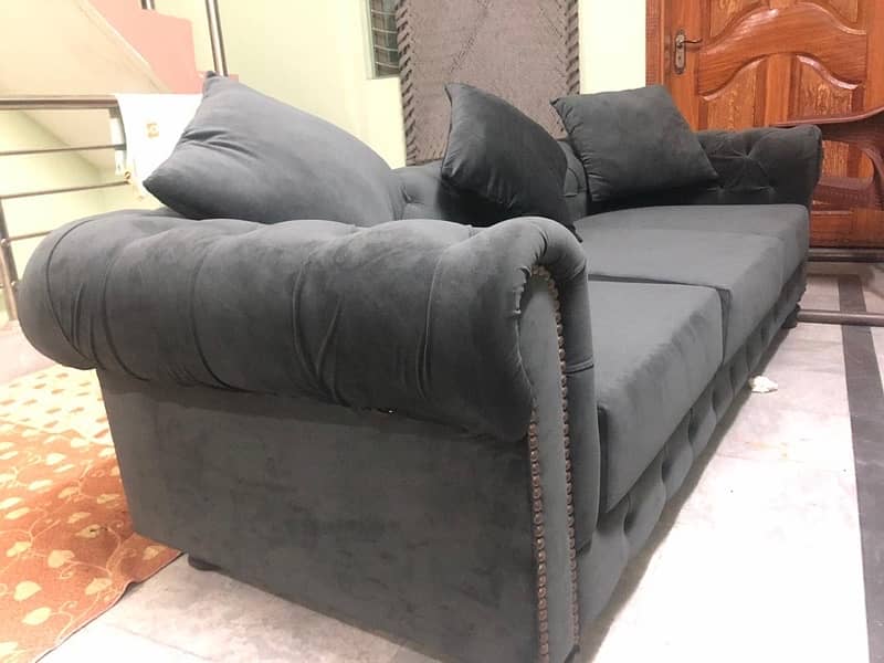 SOFA SET FIVE SEATER 3+1+1 POSHISH SOFA WOODEN SOFA 1