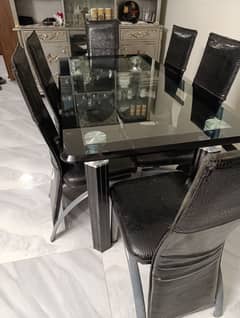 dinning table for sale with Six chair