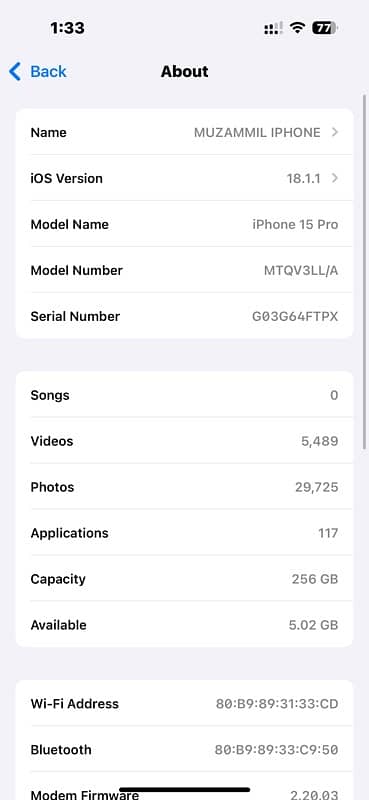 iphone 15 pro 256 gb blue colour pta approved 7